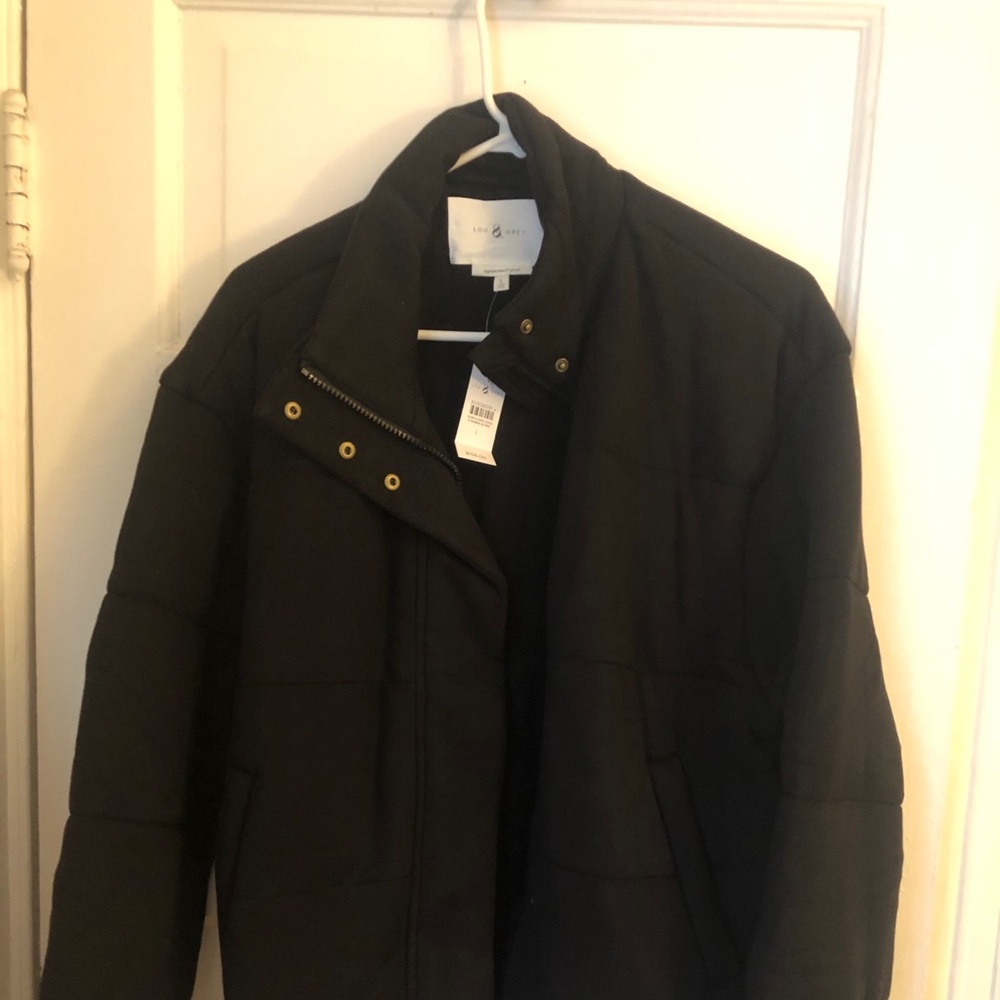 Lou and Grey Plush Puffer Jacket Size L NWT